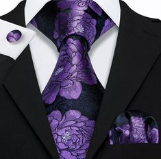 Brides Mate, Mens Wedding Ties, Floral Necktie, Paisley Flower, Purple Peonies, Mens Silk Ties, Peacock Wedding, Unique Ties, Wedding Designer