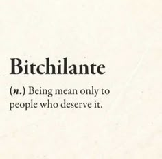 a piece of paper with the words bitchliante and being mean only to people who observe it