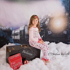 This backdrop is printed in our shop. The 1225 Steam train in this design is from our home town of Owosso MI. It is the actual train the movie was modeled after and sound effects in the movie were recorded from. You will not find this design anywhere else! Durable, easy to clean GLARE FREE vinyl coated canvas. Durable ink and will not wipe off when cleaned. Perfect background for your Winter photo shoots or events! Our backdrops are hand rolled and shipped in tubes free from wrinkles. More size, Polar Express Photo Backdrop, Christmas Characters Costumes, Christmas Character Costumes, Santa Photography, Polar Express Christmas Party, Polar Express Party, Letter Photography, Fabric Backdrops, Christmas Window Display