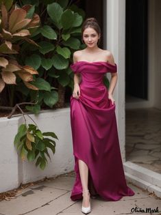 Olivia Mark - Elegant Morning Dress for the Modern Bride Light Wedding Dresses, Hot Prom Dress, Prom Dresses Long Pink, Elegant Party Dresses, Satin Prom Dress, Vestidos Vintage, Silk Maxi Dress, Black Prom Dresses, Moda Vintage