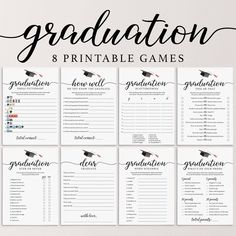 the printable graduation games are perfect for any graduate