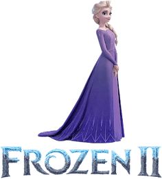 an image of a frozen princess standing in front of the words'frozen ii '