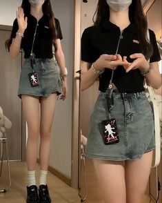 Tokyo Summer Outfits, Tokyo Summer, Top Jeans, Red Books, Inspo Outfit, Jean Top, Kpop Fashion, Stylish Outfits