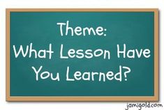 a blackboard with the words theme what lesson have you learned?