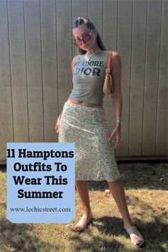 Hampton Outfits, Hamptons Outfit Summer, White Flowy Skirt, Hamptons Vacation, Nyc Outfits Summer, Hamptons Outfit, Hamptons Fashion, Hamptons Summer, White Flowy Dress