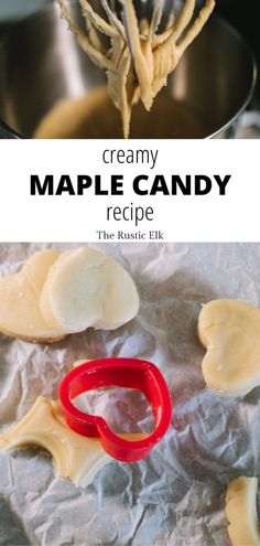 the recipe is made with creamy maple candy