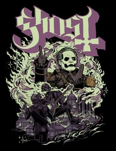 (not my photo) <3 ๋࣭ ⭑🕸🦇🕸๋࣭ ⭑ follow me! Ghost Bc Aesthetic, Ghost Band Poster, Ghost Band Aesthetic, Ghost Band Wallpaper, Ghost Metal Band, Demon Baby, Band Stickers