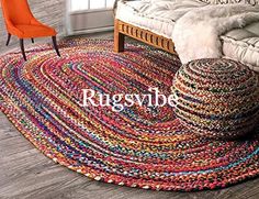 the rugs are made with different colors and sizes