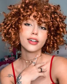 Short Curly Ginger Hair, Red Short Curly Hair, Short Red Curly Hair, Short Curly Red Hair, Curly Ginger Hair, Trendy Bob