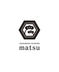 the japanese cuisine matsu logo is black and white with an image of a monkey on it