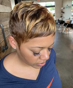 Triangle Haircut, Pixie Crochet, Blond Pixie, Synthetic Wigs For Black Women, Short Black Wigs, Short Relaxed Hairstyles, Black Women Short Hairstyles, Black Hair Short Cuts