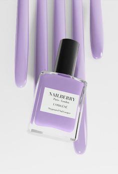 Pop Pastel Purple | Opaque Chic, creamy and cool, our glossy pastel purple is both versatile and instantly enlivening. Enjoy this high-impact hue in all their glory as full-colour nails, or get playful with half moons and skinny French tips for a minimal yet still spirited manicure. A single sweep of this patented formula delivers a smooth and streak-free professional finish that will never clump or crack. Boost its staying power with a finishing sweep of Shine & Breathe Top Coat and colour your nails healthy! Violet Pastel, Half Moons, Natural Nail Polish, Purple Nail Polish, French Tips, Lavender Fields, Nail Polish Remover, Pastel Purple, Purple Nails