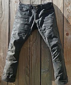 GN.01 Waxed Canvas Fitted Work Pant - Black - Red Clouds Collective - Made in the USA Red Clouds, Demin Jacket, Tactical Clothing, Men In Uniform, Mens Style, Waxed Canvas, Work Pants, Everyday Style, Rivets