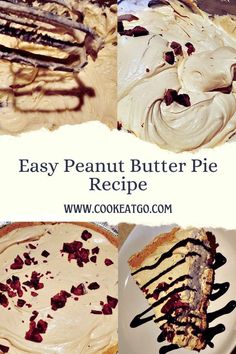 Frozen Peanut Butter Pie, Easy Peanut Butter Pie, Frozen Peanut Butter, Peanut Butter Pie Recipe, Butter Pie Recipe, Frozen Pie, Easy Bbq, Peanut Butter Desserts, Holiday Dinners