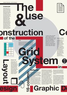 an image of a magazine cover with the title'the use and construction of the grid system in graphic design '