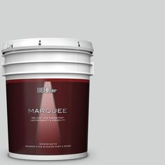 BEHR MARQUEE 5 gal. #780E-3 Sterling Matte Interior Paint and Primer in One Behr Marquee Paint, Flat Exterior, Behr Premium Plus, Behr Marquee, No More Drama, Eggshell Paint, Silver Strand, Matte Paint, Paint Types