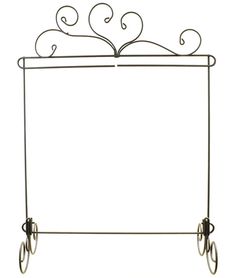 a metal rack with two wheels and hearts on the top, against a white background