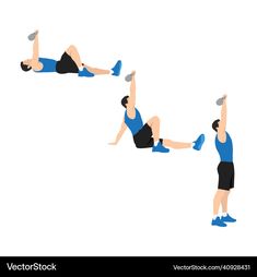 three people doing exercises with dumbs on their legs