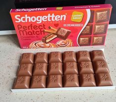 a box of schogettoten perfect match chocolates