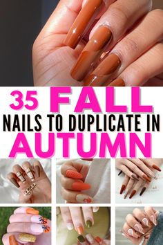 Elevate your autumn style with these fall nail ideas, perfect for any occasion! Try fall gel nails in trendy seasonal colors, from deep oranges to warm browns, or opt for simple nail art designs that capture the essence of the season. Whether you're prepping for Thanksgiving with festive nails or looking for cute, everyday fall nail art, these autumn nail ideas offer something for everyone. Fall Nails Almond Shape, Fall Nails Almond, Autumn Fall Nails, Autumn Nail Ideas, Classy Autumn, Festive Nails, Fall Nail Ideas, Simple Nail Art, Autumn Nail