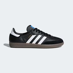 adidas Samba OG Shoes - Black | Unisex Lifestyle | adidas US Adidas Samba Black, Tap To, Samba Shoes, Just In, Sneaker Shop, Adidas Samba Og, Kaia Gerber, Black Gums, Retro Sneakers