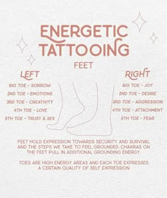 the benefits of an energettic tattoo for men and women are shown in this poster