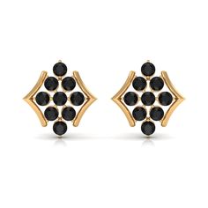 Product Details These Floral Cluster Earrings are a statement in its own, crafted with Solid Gold and adorned with Black Onyx these Cluster Stud Earrings are a classic choice for special occasions. Product Information SKU SHP-EARRINGS112031010 Length 10.2 mm Width 9.8 mm Weight 1.36 gm (Approximate) BLACK ONYX INFORMATION No.of Stones 18 Pieces Total Weight 1.40 Carat (Approximate) Dimension(approx) Round-2X2 mm-18 Pcs Color Black Cut Brilliant Shape Round Setting Type Prong-Setting Quality Grad Black Stone Earrings Gold, Elegant Round Onyx Earrings, Classic Round Onyx Earrings, Black Onyx Round Earrings, Luxury Black Onyx Earrings, Black Stone Earrings, Black Onyx Earrings, Black Stud, Onyx Earrings