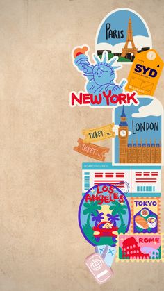 the new york stickers are all over the place