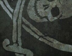 a skull and crossbones painted on the ground