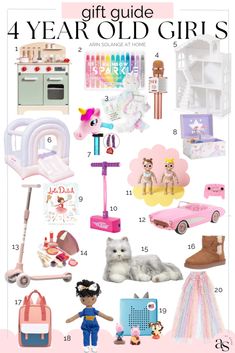 Check out this 4 year old girl gift guide for the best gifts for 4 year old girls. Unique, fun finds that any little girl will love to have! Christmas Toys For Girls Kids, Christmas Gifts For 5 Year Girl, Toys For 4 Year Girl, Gifts For 3 Year Girl, Christmas Gifts For 4 Year Girl, Gifts For 4 Year Girl, Best Toys For 4 Year Girl, Best Gifts For 3 Year Girl, Gift Guide 4 Year Girl