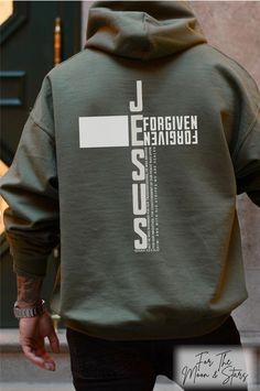 This hoodie was designed by me, and it features Isaiah 53:5 KJV: But he was wounded for our transgressions, he was bruised for our iniquities: the chastisement of our peace was upon him; and with his stripes we are healed. This unisex heavy blend hoodie / sweatshirt is true comfort itself. Made with a thick blend of cotton and polyester, it feels plush, soft, warm and cozy and it's a perfect choice for any day. In the front, the spacious kangaroo pocket adds practicality and the hood's drawstrin Biblical Gifts For Men, Men’s Christian Hoodies, Christian Hoodies Men, Mens Christian Gifts, Fisher Of Men, Jesus Sweater, Apparel Business, Christian Sweaters, Isaiah 53 5