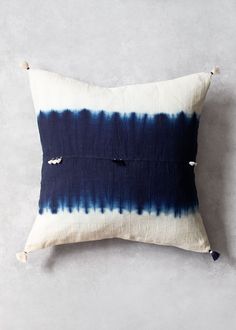 Injiri Indigo Dip-Dyed Pillow, 16 Eco Dyeing Fabric, Resist Dyeing, Handwoven Throw, Waffle Blanket, Cross Stitch Pillow, Shibori Tie Dye, Garden Pillows, Dyeing Process, India Fashion