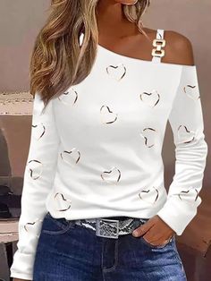 Winter T Shirts, Loose Blouse, Women Shirts Blouse, Outfit Casual, Everyday Wardrobe, Casual Outfit, Lockers, Farmer