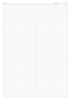 two sheets of graph paper are shown in the same size as each other, and one is