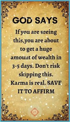 an old paper with the words god says if you are seeing this, you are about to get a huge amount of health in 5 - days