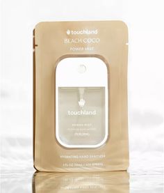 Touchland's award-winning hydrating hand sanitizer mist feels as good as it looks. Our personal favorite, the Beach Coco scent is a temporary escape to an exotic tropical island for your senses with its delightful blend of mouth-watering pineapple, fresh coconut water, and creamy vanilla. This incredible power mist not only keeps your hands clean but also indulges your senses. Touchland Sanitizer Beach Coco, Touchland Sanitizer Vanilla, Touchland Sanitizer Fall, Touchland Scents, Touchland Sanitizer Aesthetic, Christmas Gift Wishlist, Things To Get For Christmas