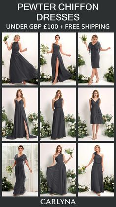 a collage of photos showing different styles of dresses