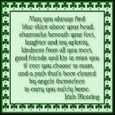 the irish poem for st patrick's day with shamrocks and clover leaves on it