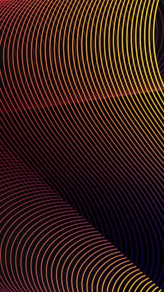 an abstract background consisting of lines and curves in red, orange, yellow and black