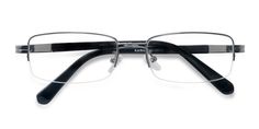 Gunmetal rectangle eyeglasses available in variety of colors to match any outfit. These stylish semi-rimless, large sized metal eyeglasses include free single-vision prescription lenses, a case and a cleaning cloth. Rimless Eyeglasses, Metal Eyeglasses, Glasses Fit, Rectangle Eyeglasses, Rimless Frames, New Glasses, Glasses Online, Reading Glasses, Prescription Lenses