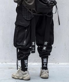 Techwear Cargo Pants, Japanese Techwear, Mens Techwear, Cyberpunk Tech, Embroidery Japanese, Cargo Pants Baggy, Streetwear Cargo Pants, Techwear Pants