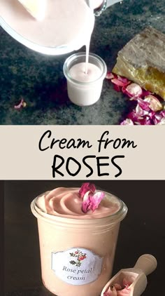 Diy Rosehip Oil Recipe, Rose Body Butter Recipe, How To Make Rose Oil, Rose Body Butter Diy, Diy Rose Essential Oil, Diy Body Butter