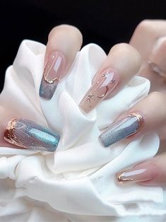 Ballet Nails, Asian Nails, Pretty Gel Nails, Jelly Nails, Star Nails, Elegant Nails, Chic Nails, Nail Accessories