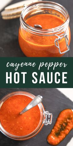 homemade hot sauce made with cayenme and pepper