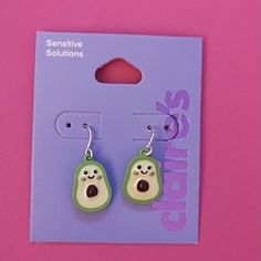 Claire's Avocado Character Earrings Avocado Character, Character Earrings, Funny Earrings, Kids Accessories Jewelry, Earrings Color, Jewelry Ideas, Kids Accessories, Avocado, Jewelry Accessories