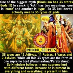 an image of hindu deities and their names