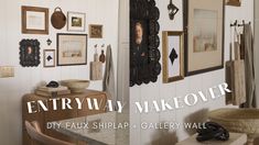 the entry way makeover diy faux shiplap and gallery wall