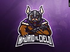 MADRID AL CIELO by Topocho DG on Dribbble Viking Mascot, Cartoon Logo, Logo Illustration, Logo Inspiration, Cartoon Characters