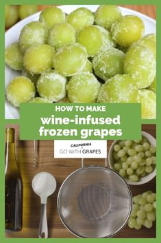 how to make wine - infused frozen grapes