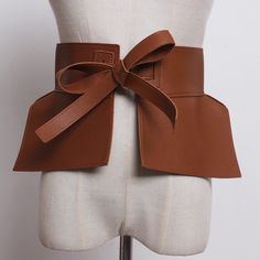 Brown Black Beige Brand New Bow Belt, Leather Bow, Tie Bow, Skirt Belt, Brown Belt, Leather Bows, Polka Dot Print, Stylish Fashion, Dot Print